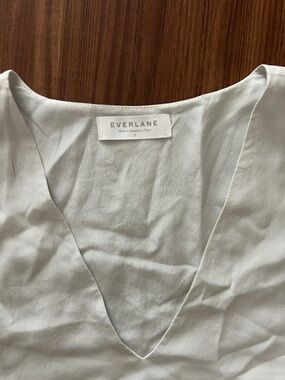 Everlane Sage Green V-Neck Slip Top